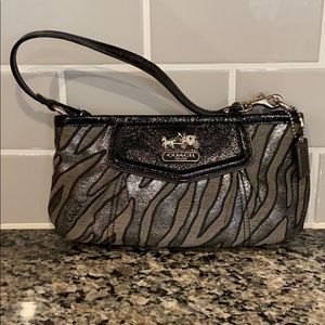 Coach Zebra Print Wristlet